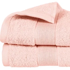 Serviette de toilette Essentiel - coton 450 gr/m² - rose 50x90 cm - Atmosphera