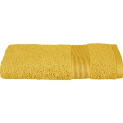 Serviette de toilette Essentiel - coton 450 gr/m² - jaune moutarde 50x90 cm - Atmosphera