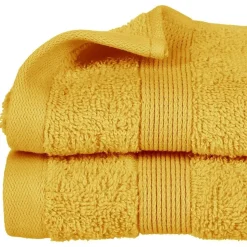 Serviette de toilette invite 30 x 50 cm Couleur moderne ocre