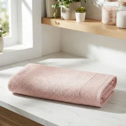 Serviette de toilette rose nude 100 x 50 cm, GoodHome Koros