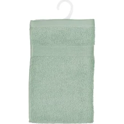 Serviette invité Essentiel - coton 450 gr/m² - vert céladon 30x50 cm - Atmosphera