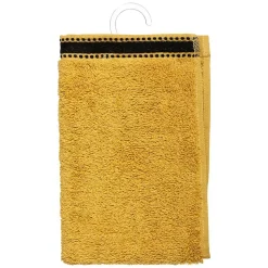 Serviette invité Joia - coton 550 gr/m² - jaune moutarde 30x50 cm - Atmosphera