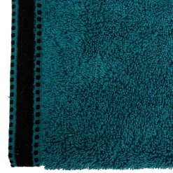 Serviette invité Joia - coton 550 gr/m² - bleu canard 30x50 cm - Atmosphera