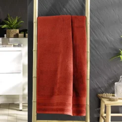 Serviette ou drap de douche 70 x 130 cm Tendresse marsala