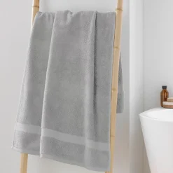 Serviette ou drap de douche 70 x 130 cm Elegante gris perle