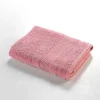 Serviette ou drap de douche 70 x 130 cm Tendresse rose