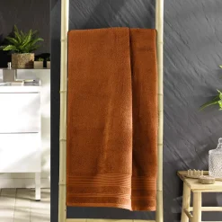 Serviette ou drap de douche 70 x 130 cm Tendresse caramel