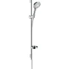 Set de douche 120 3jet PowderRain avec barre Unica'S puro 90 cm et porte-savon chromé HANSGROHE Raindance Select