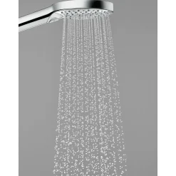 Set de douche 120 3jet PowderRain avec barre Unica'S puro 90 cm et porte-savon chromé HANSGROHE Raindance Select