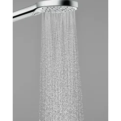 Set de douche 120 3jet PowderRain avec barre Unica'S puro 90 cm et porte-savon chromé HANSGROHE Raindance Select