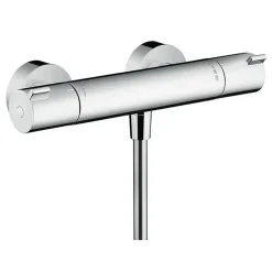 Set de douche Croma Select S 110 1jet / Unica'Crometta 0,65m + Mitigeur thermostatique de Douche, Chrome (13211000-Crometta3)