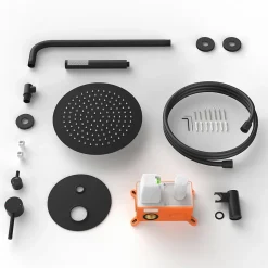 Set de douche encastré LOMAZOO Telesto noir