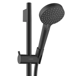 Set de douche Mitigeur Ecostat Comfort + douchette à main 2 jets + Barre Unica 65 cm, Noir mat (13116670-Vernis)
