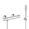 Set de douche Mitigeur thermostatique Grohtherm 800 + Douchette stick 1 jet Euphoria Cosmopolitan, Chrome (34558000-Euphoria)