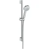 Set de douche MyClub Vario EcoSmart Set 65, HANSGROHE blanc/chromé