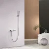 Set douche en laiton et zamak chrome avec tuyau PVC 180 cm et douchette ronde