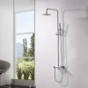 Set douche monocommande chrome acier et laiton avec douchette extensible et anticalcaire