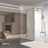 Set douche monocommande or brosse corps laiton acier douchette extensible anticalcaire