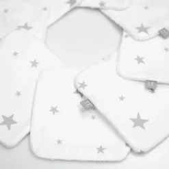 SEVIRA KIDS Lingettes bébé lavables en 100% coton 8 pièces STELLA