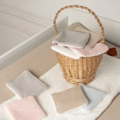 SEVIRA KIDS Lingettes bébé lavables 8 pièces Nid d'abeille & bambou