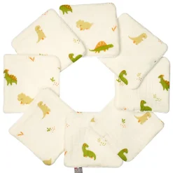 SEVIRA KIDS Lingettes bébé lavables 8 pièces Dino