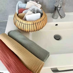 SEVIRA KIDS Lot de 8 lingettes lavables bambou et gaze de coton Jeanne