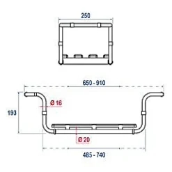 Siège de baignoire en inox extensible de 65 à 91 cm blanc charge maximale 90 Kg