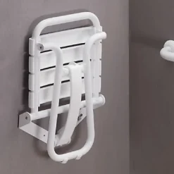 Siège de douche en aluminium blanc Godonnier charge maximale 225 kg