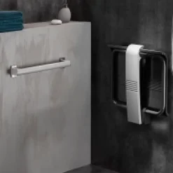 Siège de douche escamotable Arsis - Gris anthracite et Gris mat