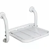 Siège de douche mural pliant rabattable blanc charge 120kg SANINDUSA NewWccare