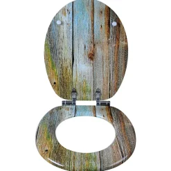 Siège de toilette abattant wc haut mdf Helloshop26
