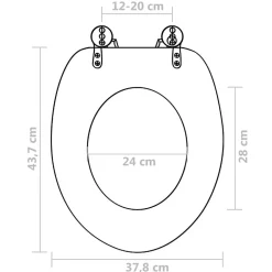 Siège de toilette abattant WC avec mdf Helloshop26