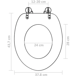 Siège de toilette abattant WC avec mdf Helloshop26