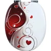Siège de toilette charnière à fermeture bois blanc Helloshop26