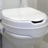 Siège de toilette rond ELEVATOR, finition BLANC mat, en ABS Kibath