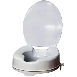 Siège de toilette rond ELEVATOR, finition BLANC mat, en ABS Kibath