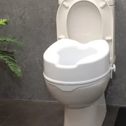 Siège de toilette surélevé en plastique sans couvercle blanc Senator - hauteur 16 cm VR224E