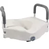 Siège de toilette surélevé en plastique blanc Senator avec bras - hauteur 16 cm