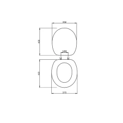 Siège De Toilette Universel En Mdf Avec Charnières En Nylon