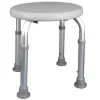 Siège, tabouret de douche rond réglable en hauteur - Blanc - Vivezen