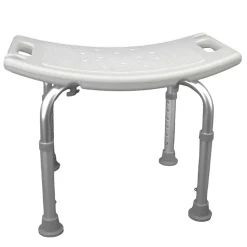 Siège, tabouret de douche rectangle réglable en hauteur - Blanc - Vivezen