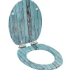 Siège WC MDF couvercle à fermeture mdf Helloshop26
