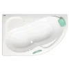 Siko 160 x 100 cm Fortuna Plus baignoire d'angle orientation droite en acrylique, sans pieds, blanc (FO1600PPLUS)