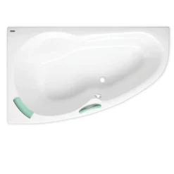 Siko 160 x 100 cm Fortuna Plus baignoire d'angle orientation gauche en acrylique, sans pieds, blanc (FO1600LPLUS)