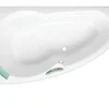 Siko 140 x 95 cm Luiza baignoire d'angle gain de place, orientation gauche en acrylique, sans pieds, blanc (LU1400L)