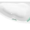 Siko 140 x 95 cm Luiza baignoire d'angle gain de place, orientation droite en acrylique, sans pieds, blanc (LU1400P)