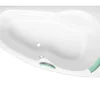 Siko 160 x 95 cm Luiza baignoire d'angle orientation droite en acrylique, sans pieds, blanc (LU1600P)