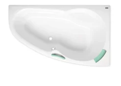 Siko 160 x 95 cm Luiza baignoire d'angle orientation droite en acrylique, sans pieds, blanc (LU1600P)