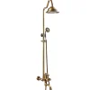 Silla Élégant Colonne de Douche retro avec Mitigeur Réglable en Hauteur Système de Douche, Vintage Doré