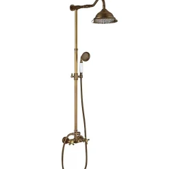 Silla Élégant Colonne de Douche retro avec Mitigeur Réglable en Hauteur Système de Douche, Doré